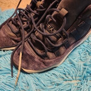 Velvet blue jordans size 2y
